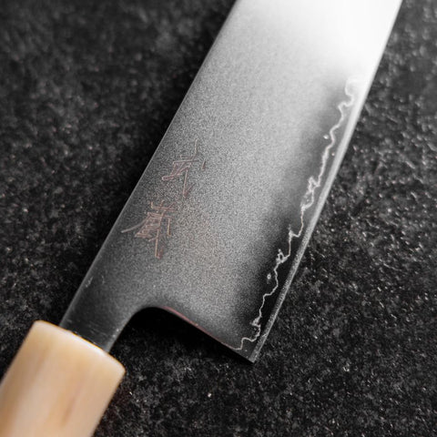 Santoku SLD Specchio Manico Bufalo Acero Rosa Chiaro 170mm