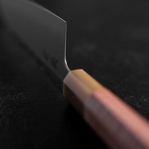Santoku SLD Specchio Manico Bufalo Acero Rosa Chiaro 170mm
