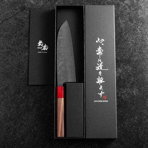 Santoku SLD Nashiji Washi Walnussholz Griff 165mm