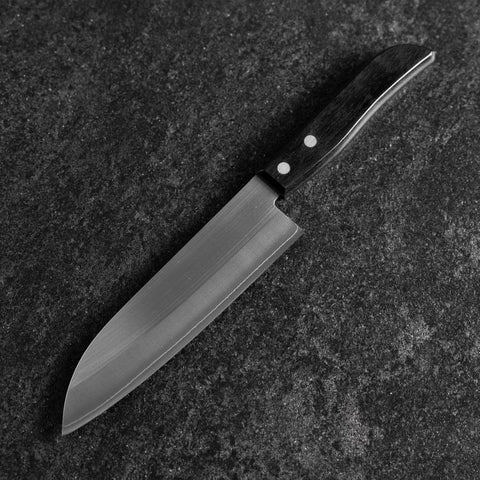 Santoku SLD Polished Western Black Handle 165mm (Tsuba Nashi)