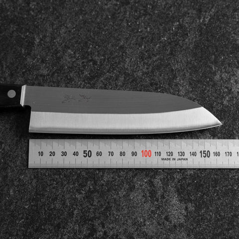 Santoku SLD Polished Western Black Handle 165mm (Tsuba Nashi)