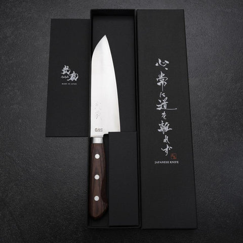 Santoku SLD Polished Western Mahogany Handle 165mm (6.5”)