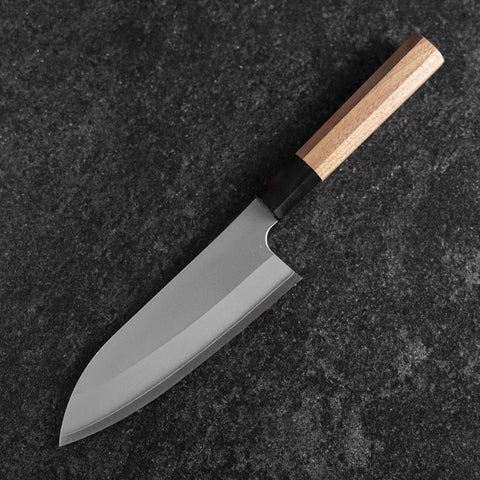 Santoku Silver Steel #3 Kasumi Buffalo Walnut Handle 165mm