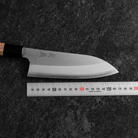 Santoku Silver Steel #3 Kasumi Buffalo Walnut Handle 165mm