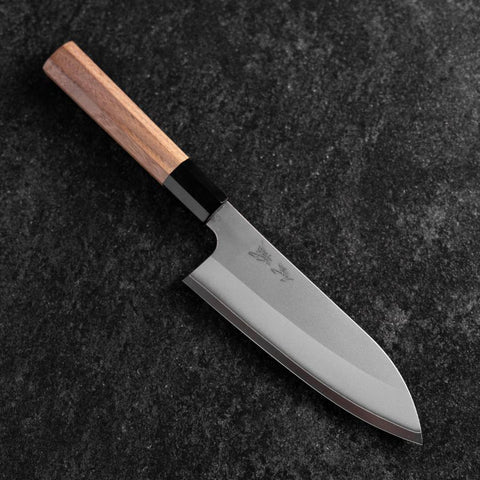 Santoku Silver Steel #3 Kasumi Buffalo Walnut Handle 165mm