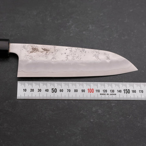 Santoku Silver Steel #3 Nashiji Buffalo Magnolia Handle 165mm