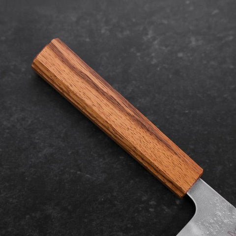 Santoku Silver Steel #3 Nashiji Oak Handle 165mm