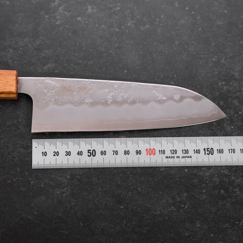 Santoku Silver Steel #3 Nashiji Oak Handle 165mm