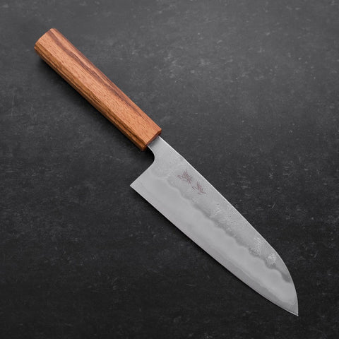 Santoku Silver Steel #3 Nashiji Oak Handle 165mm