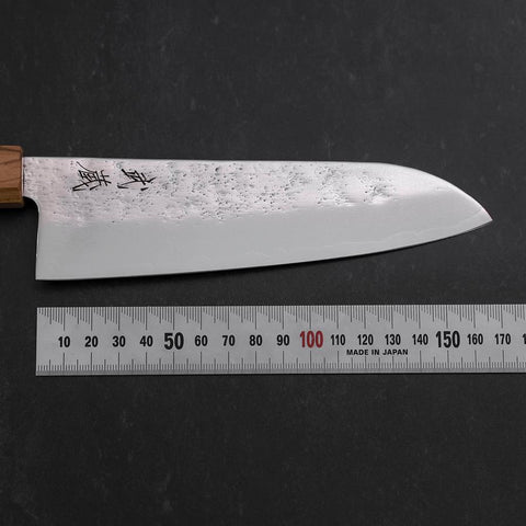 Santoku Silver Steel #3 Nashiji Olive Handle 170mm
