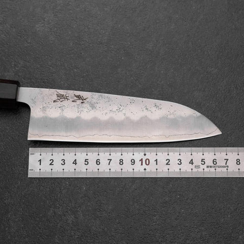 Santoku Silver Steel #3 Nashiji Walnut Handle 165mm