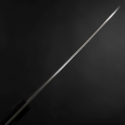 Santoku Silver Steel #3 Nashiji Western Black Handle 180mm