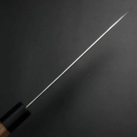 Santoku AUS-10 Nawame Damasco Mango de Búfalo Nogal 165mm
