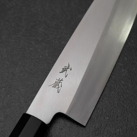 Santoku Silver Steel #3 Polished Buffalo Ebony Handle 165mm