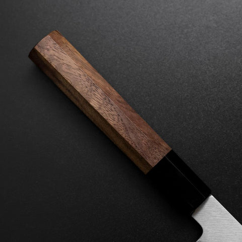 Santoku Silver Steel #3 Polished Buffalo Walnut Handle 155mm