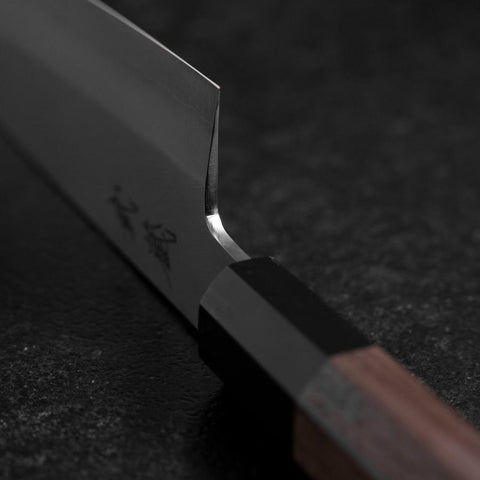 Santoku Silver Steel #3 Polished Buffalo Walnut Handle 170mm (6.7”)