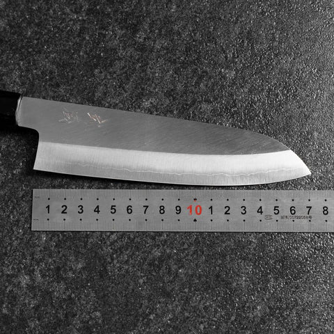 Santoku Silver Steel #3 Polished Buffalo Walnut Handle 170mm (6.7”)