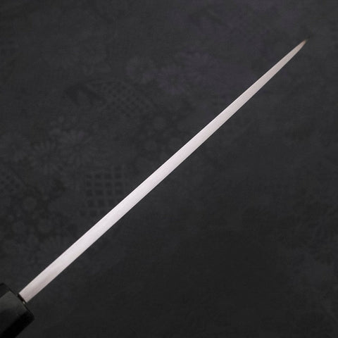 Santoku Single-Edged White Steel #2 Kasumi Buffalo Ebony Handle 180mm