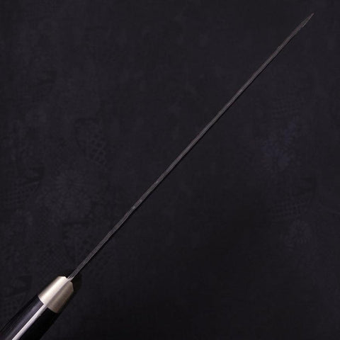Santoku Stainless Clad Blue Super Kurouchi Tsuchime Western Handle Black 180mm