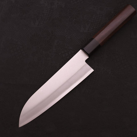 Santoku Stainless Clad Blue Super Polished Rosewood Handle 165mm