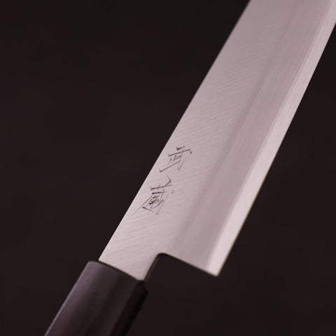 Santoku Stainless Clad Blue Super Polished Rosewood Handle 165mm