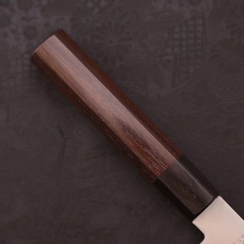 Santoku Stainless Clad Blue Super Polished Rosewood Handle 165mm