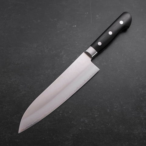 Santoku Sweden Stainless Steel Polished Western Black Handle 180mm