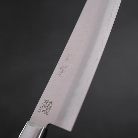 Santoku Sweden Stainless Steel Polished Western Black Handle 180mm