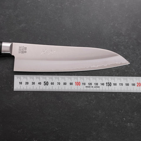 Santoku Sweden Stainless Steel Polished Western Black Handle 180mm