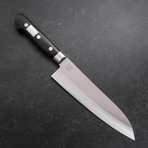 Santoku Sweden Stainless Steel Polished Western Black Handle 180mm