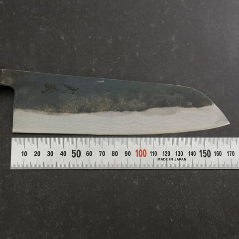 Santoku V-Toku 2 Kurouchi Damascus Buffalo Ebony Handle 165mm