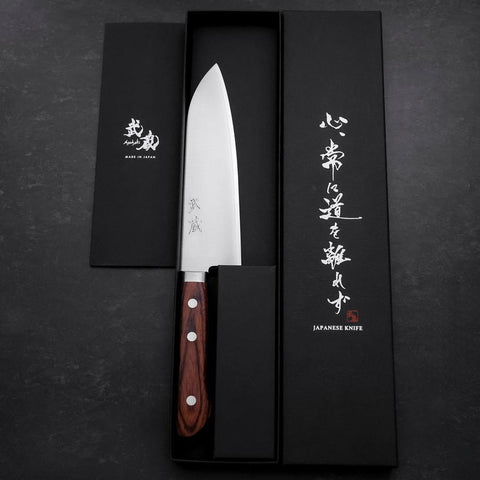 Santoku VG-1 Bokashi Western Mahogany Handle 165mm
