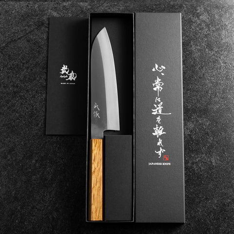 Santoku VG-1 Kasumi Oak Handle 180mm