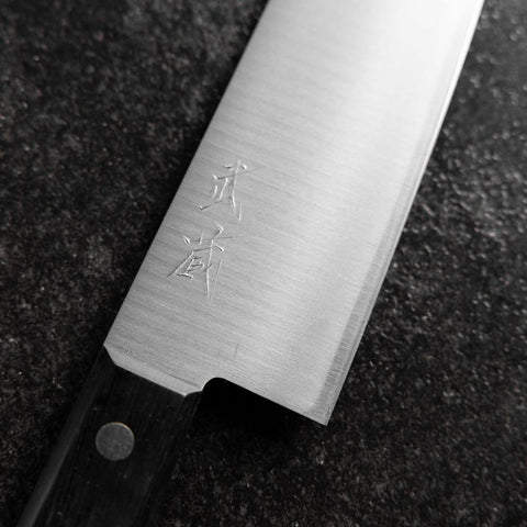 Santoku VG-1 Poliert Schwarzer Westlicher Griff 165mm (Tsuba-nashi)