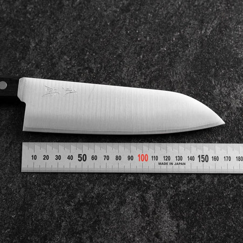Santoku VG-1 Poliert Schwarzer Westlicher Griff 165mm (Tsuba-nashi)