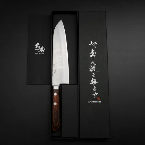 Santoku VG-1 Tsuchime Western Mahogany Handle 180mm