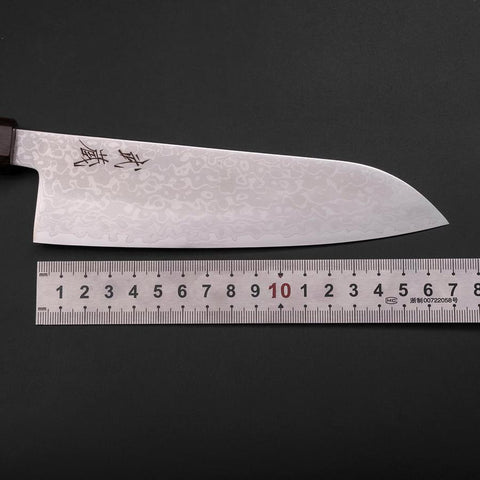Santoku VG-10 Damascus Ashwood Handle 170mm