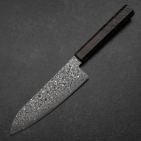 Santoku VG-10 Damascus Brown Birch Handle 165mm