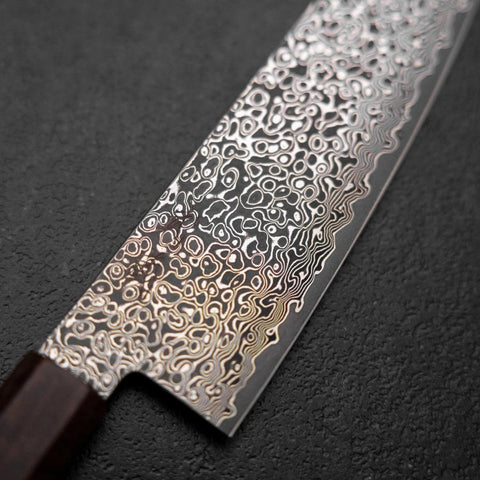 Santoku VG-10 Damascus Brown Birch Handle 165mm