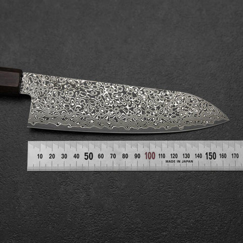 Santoku VG-10 Damascus Brown Birch Handle 165mm