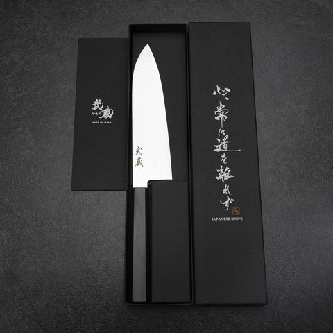 Santoku VG-10 Damascus Ebony Handle 180mm