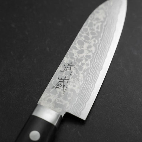 Santoku VG-10 Damascus Western Black Handle 135mm