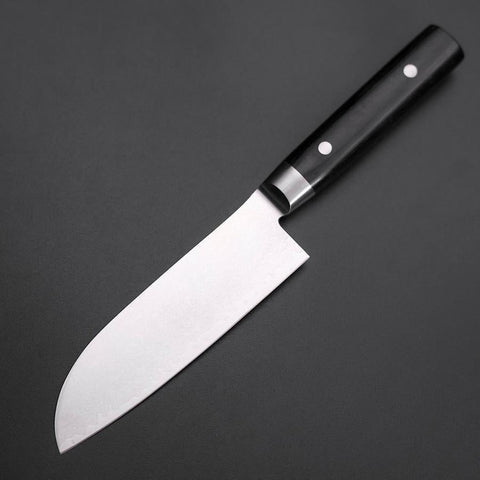 Santoku VG-10 Damascus Western Black Round Handle 135mm