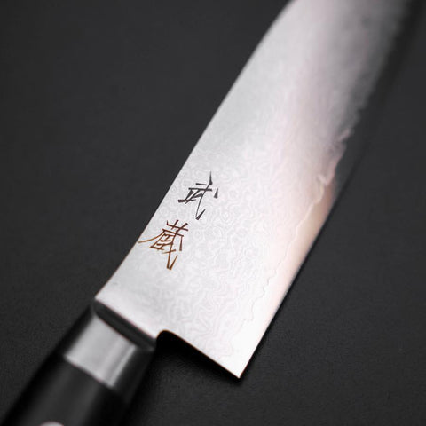 Santoku VG-10 Damascus Western Black Round Handle 135mm