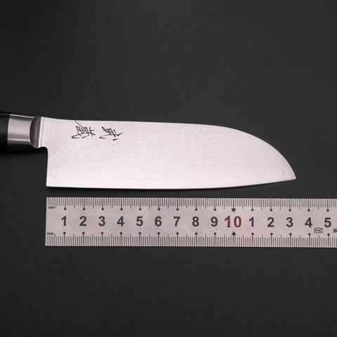 Santoku VG-10 Damascus Western Black Round Handle 135mm