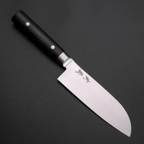 Santoku VG-10 Damascus Western Black Round Handle 135mm