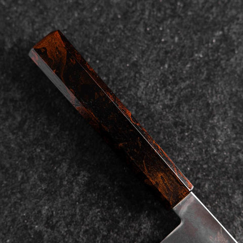 Santoku VG-10 Damascus Yamanaka Red Urushi Handle 130mm