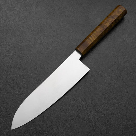Santoku VG-10 Damascus Yellow-Brown Birch Handle 180mm