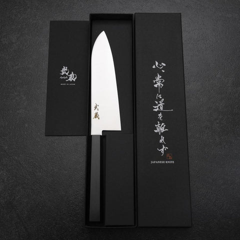Santoku VG-10 Polished Ebony Handle 170mm