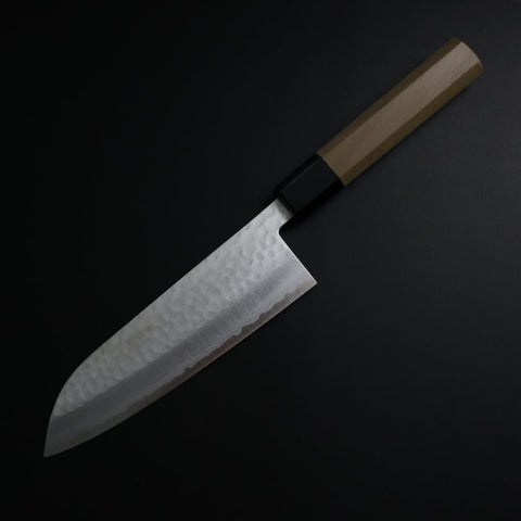Santoku VG-10 Tsuchime Damascus Buffalo Magnolia Handle 165mm